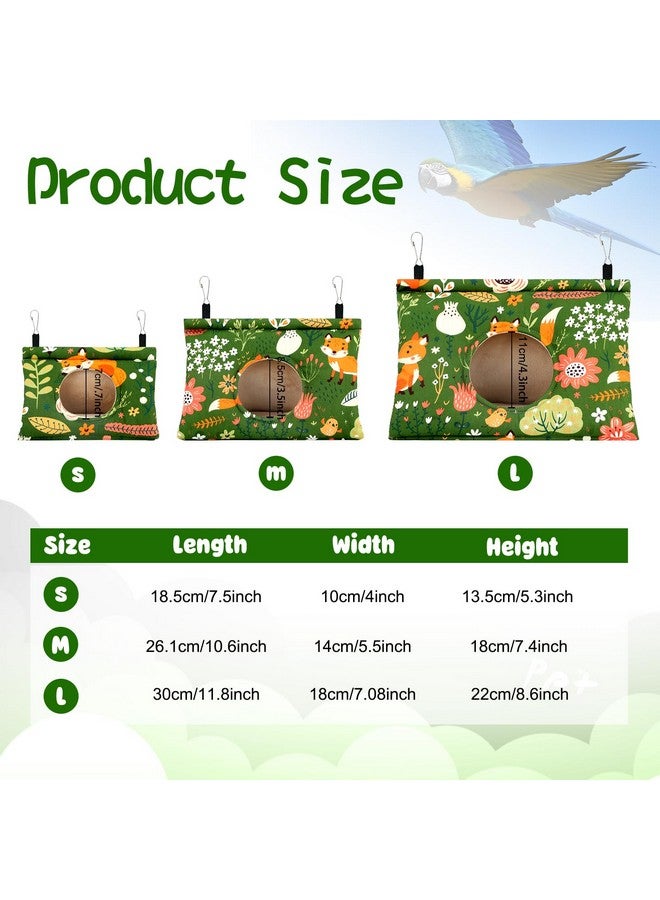 Rypet Winter Warm Bird Nest House - Hanging Hammock Velvet Shed Hut Cage Plush Fluffy Birds Hideaway Sleeping Bed Fuzzy for Parrot Parakeet Cockatiels Budgies Lovebird Medium（Green） - Image 2