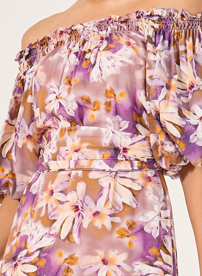 Styli Floral Off-Shoulder Dress  - Image 4