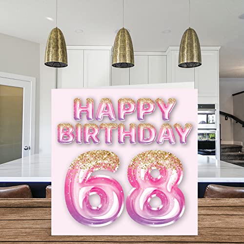 Stuff4 68th Birthday Card for Women - Pink & Purple Glitter Balloons - Happy Birthday Cards for 68 Year Old Woman Mom Nanny Grandma Gran Auntie, 5.7 x 5.7 Inch Sixty-Eight Sixty-Eighth Greeting Cards Gift - Image 3