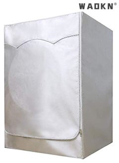 WAOKN Silver coated Oxford cloth fully automatic drum washing machine, washing machine dryer cover, waterproof, sunscreen, dustproof cover（L）  - Image 1