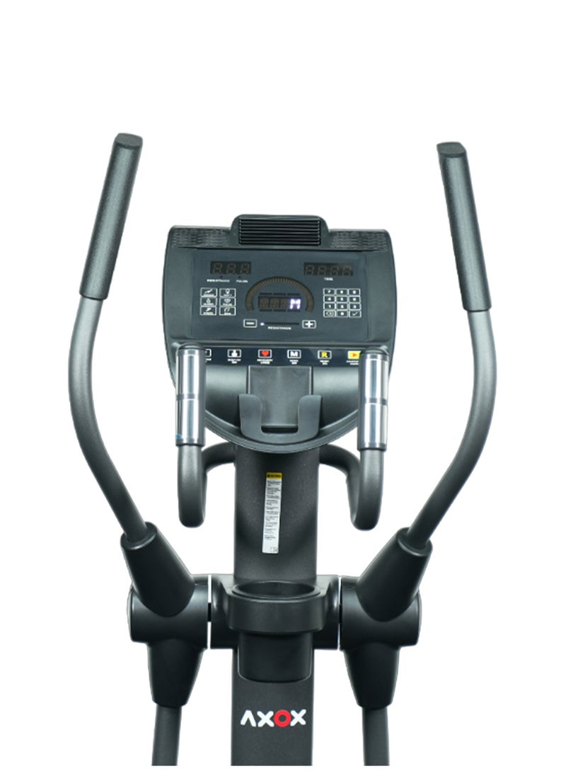 AXOX Fitness Elite Elliptical Cross Trainer With Adjustable Resistance, Lcd Display, Full-Body Workout Machine, Black  - Image 4