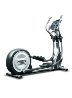 جهاز تدريب متقاطع بيضاوي الشكل من Axox Fitness Elite مع مقاومة قابلة للتعديل، شاشة LCD، جهاز تمرين لكامل الجسم، أسود