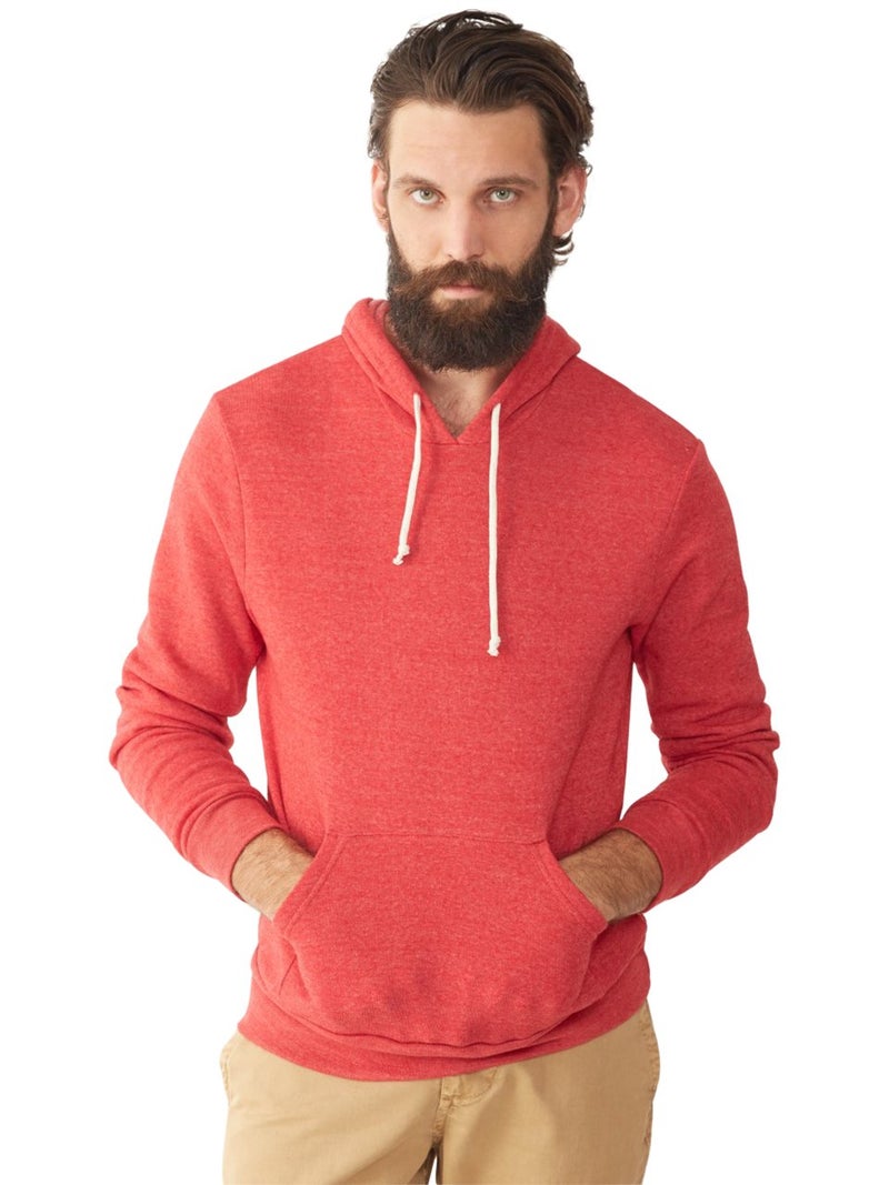 Alternative Men's Big and Tall Challenger Pullover Hoodie, Eco True Red, XX-Large - Image 1