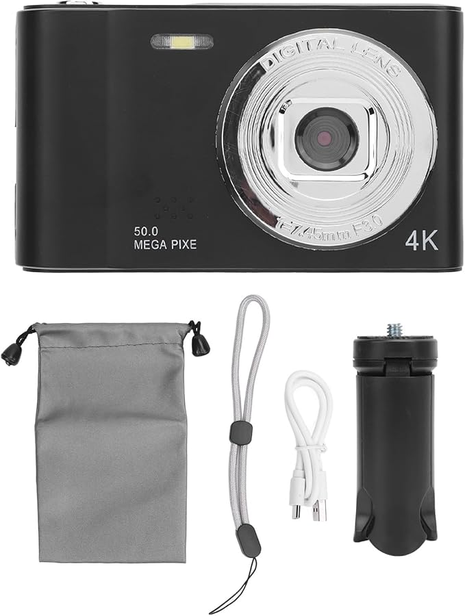 32GB Digital Camera 50MP Photo 8X Zoom 4K Video Anti Shake Compact Rechargeable For Kids Beginners - Image 2
