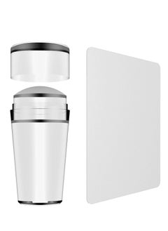 Oasisgalore Clear Silicone Nail Art Stamper with Scraper, 200-Use Visible Body for DIY Manicures, French Tip Stamp.  - Image 1