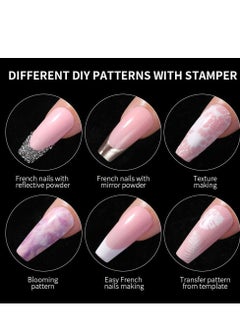 Oasisgalore Clear Silicone Nail Art Stamper with Scraper, 200-Use Visible Body for DIY Manicures, French Tip Stamp.  - Image 5