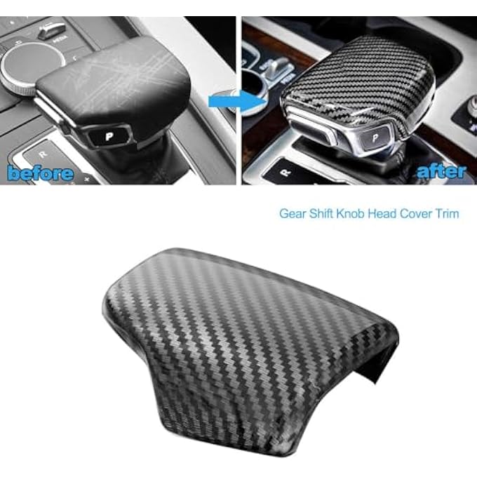 ريحني استبدال غطاء ناقل الحركة بطباعة ألياف الكربون على طراز رياضي لأودي A4 S4 20172020 A4 Allroad 20172020 A5 S5 20172020 Q5 2017 2019SQ5 20182020 Q7 20172019 A - Image 2