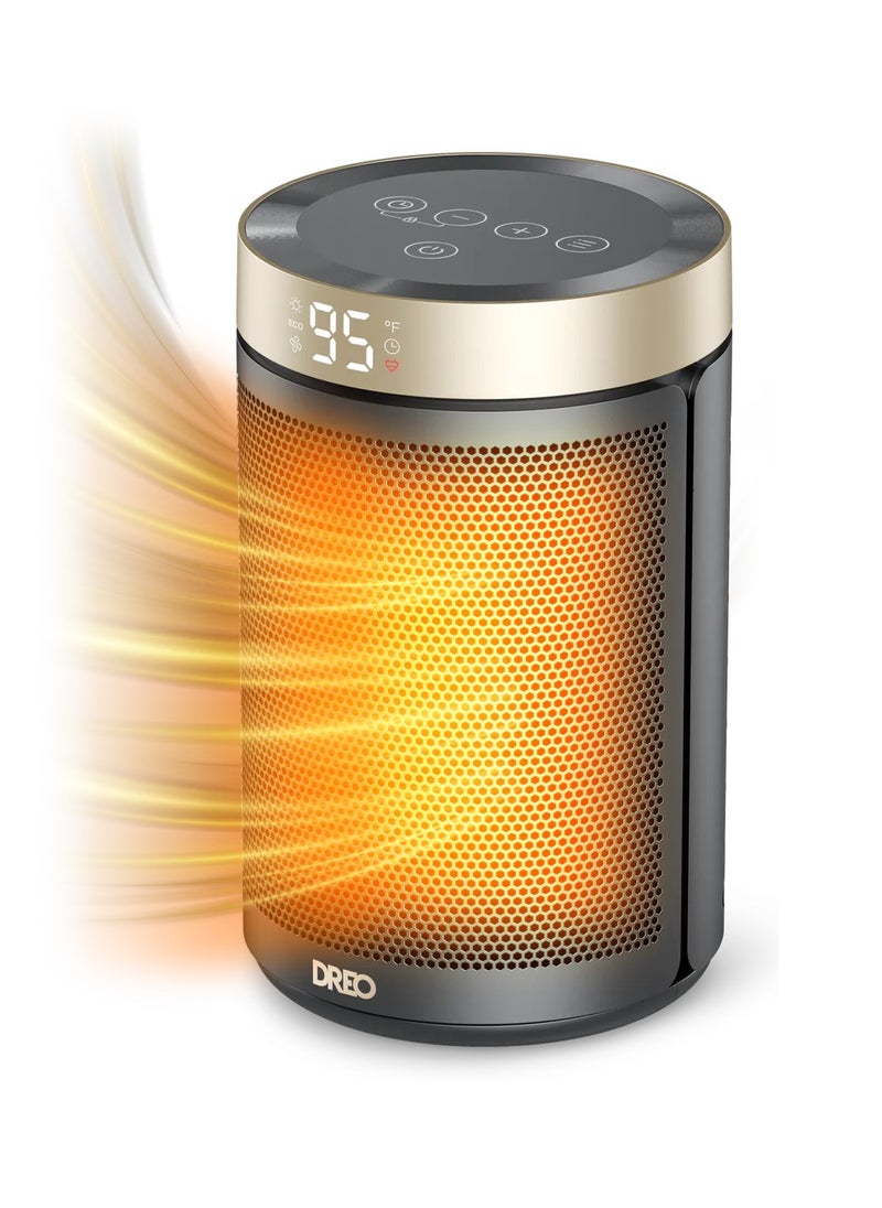Dreo - Dreo Space heater, economical electric fan heater with thermostat, timer 1-12H, eco mode, 1500W PTC fast ceramic heater safe, Atom 316 - Image 1