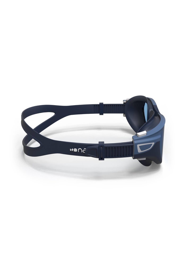 NABAIJI NABAIJI by DECATHLON, Adult Swimming Goggles Men Women UV Protection Tinted Lenses Blue White  - Image 2