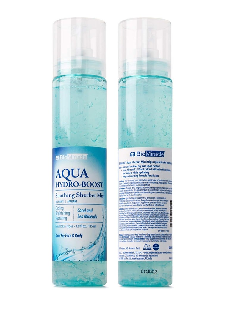 BioMiracle BioMiracle Aqua Hydro-Boost Soothing Sherbet Mist, Face Mist Hydrating Spray, Aqua Cool, For All Skin Types  - Image 2
