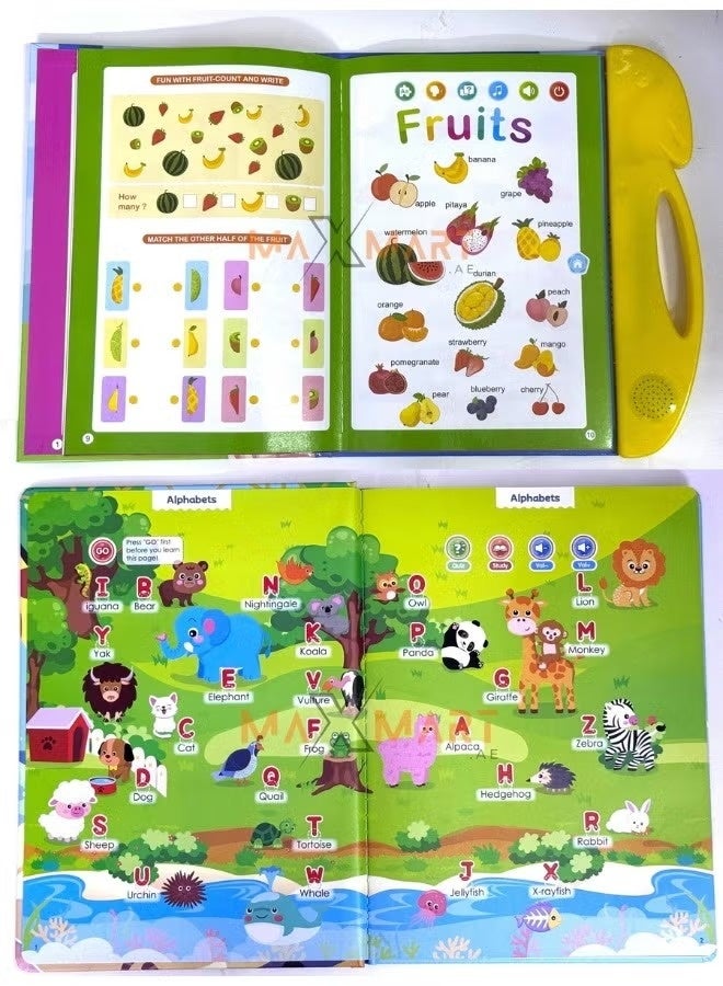 Interactive Sound Book for Toddlers, Set of 4 Preschool Educational Sound Books for Kids Learn & Play with Fun Interactive Talking Book - Image 2