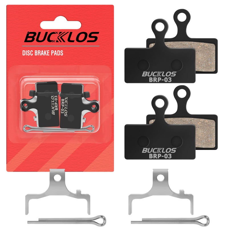 BUCKLOS Bike Disc Brake Pads-Bicycle Disk Brake Pads for Shimano XT Br-M8000 M785 XTR M9000 M9020 M987 M988 SLX M7000 M675 M666 Deore M615 RS785 Alfine S700 for Mountain Bike/Ebike/Road Bike/Scooter - Image 1