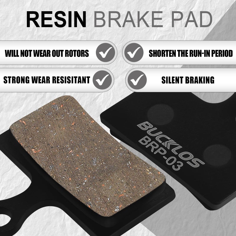 BUCKLOS Bike Disc Brake Pads-Bicycle Disk Brake Pads for Shimano XT Br-M8000 M785 XTR M9000 M9020 M987 M988 SLX M7000 M675 M666 Deore M615 RS785 Alfine S700 for Mountain Bike/Ebike/Road Bike/Scooter - Image 2