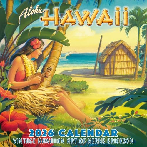 Pacifica Island Art Deluxe Wall Calendar 2026 Aloha Hawaii - Vintage Wall Art Décor of Kerne Erickson - 2026 Wall Calendar 12 Month by Pacifica Island Art - Image 1
