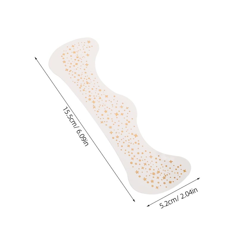 6sheets Gold Glitter Freckles Face Tattoos Glitter Stencils Temporary Face Makeup Stickers for Women - Image 2