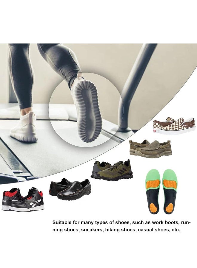 نعال طبية لتخفيف التهاب اللفافة الأخمصية (للأوزان فوق 100 كجم)، نعال داعمة لقوس القدم للقدم المسطحة، نعال لأحذية العمل، حشوات داعمة لقوس القدم من إسفنج الذاكرة للرجال والنساء، نعال طبية جل للوقوف طوال اليوم - Image 5