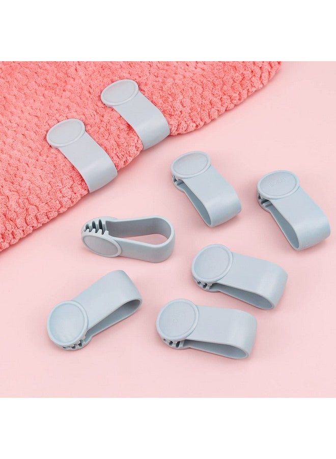 Hipruict Hipruict Hand Towel Clips for Kitchen,Towel Clip,8 Clip, No Paper Towels on The Ground, Simple and Blue, Suitable for Fixing Towels on The Oven, Dishwasher, Stove (Blue)  - Image 2