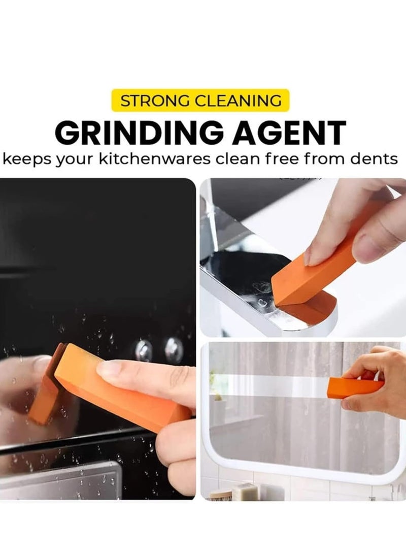 3pc Stainless Steel Stain Eraser, Decontamination Artifact Extra Strong Magic Sponge Eraser, with Rubber Gloves for Tough Stains, Dirt Surface, Kitchen Home - Image 4