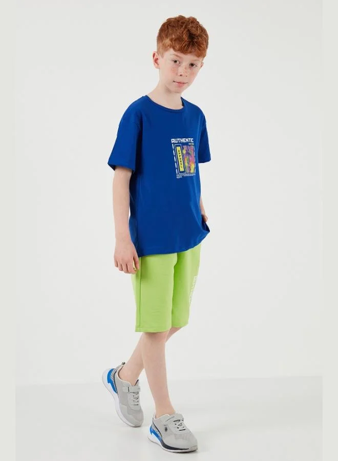 ليلا طقم قطن ليلا رجالي بقصة عادية ورقبة دائرية