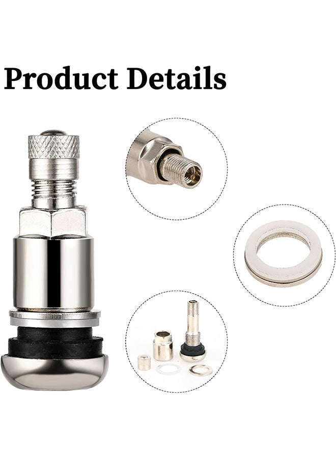 4-Piece Universal Car Metal Tyre Valve Stem Cap, High-Pressure Tire Valve Caps Stem Covers for SUVs Cars Bike Motorcycles Trucks Stem Covers - Image 3