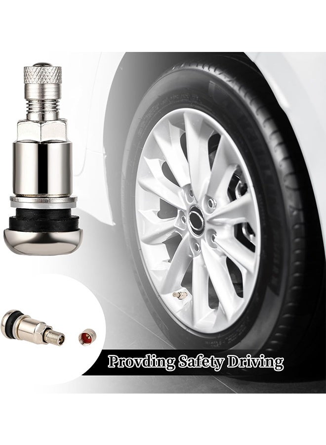4-Piece Universal Car Metal Tyre Valve Stem Cap, High-Pressure Tire Valve Caps Stem Covers for SUVs Cars Bike Motorcycles Trucks Stem Covers - Image 4