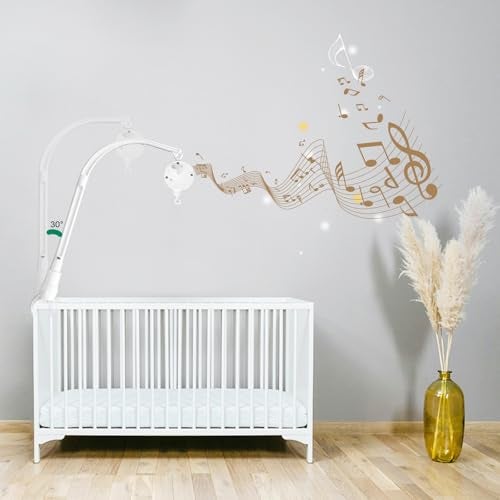 LIUDHPSP 23 inch Baby Crib Mobile Bed Bell Holder Arm Bracket, with Music Box, The Claw Part can be Adjusted Width-DIY Toy Decoration - Image 4