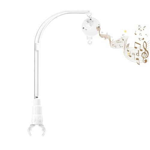 LIUDHPSP 23 inch Baby Crib Mobile Bed Bell Holder Arm Bracket, with Music Box, The Claw Part can be Adjusted Width-DIY Toy Decoration - Image 1