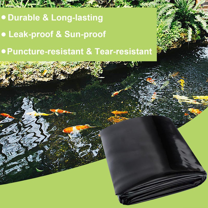 Adroiteet 14 x 14 FT Pond Liner, 20 Mil Fish Pond HDPE Liner, Pond Liners for Outdoor Ponds, Koi Ponds, Garden Fountain, Waterfall - Image 5