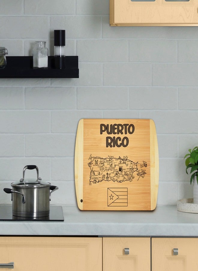 Bambüsi Puerto Rico Map Cutting Board - Bamboo Puerto Rico Serving Board 11" x 8.5", Small Charcuterie Snack Board, Puerto Rico Housewarming Gift, PR State Souvenir Kitchen Decor by Bambüsi - Image 5