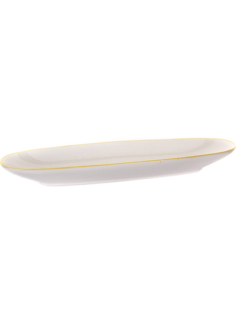 Marianna - Lemon Aegean Boat Plate 32X9,5 cm Yellow - Image 1