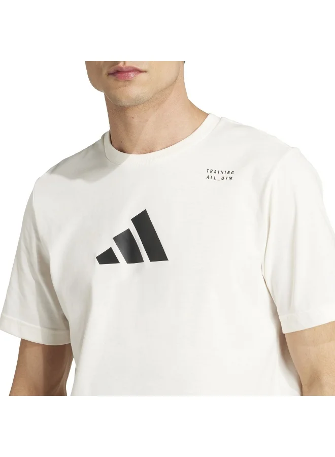 adidas تيشيرت تدريب رجالي بيج
