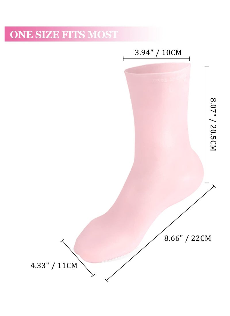 Chabeia - Moisturizing Silicone Socks – Aloe Gel Infused Foot Care for Cracked Heels & Dry Skin, Overnight Pedicure Socks for Women, Reusable Spa Softening Treatment - Image 1