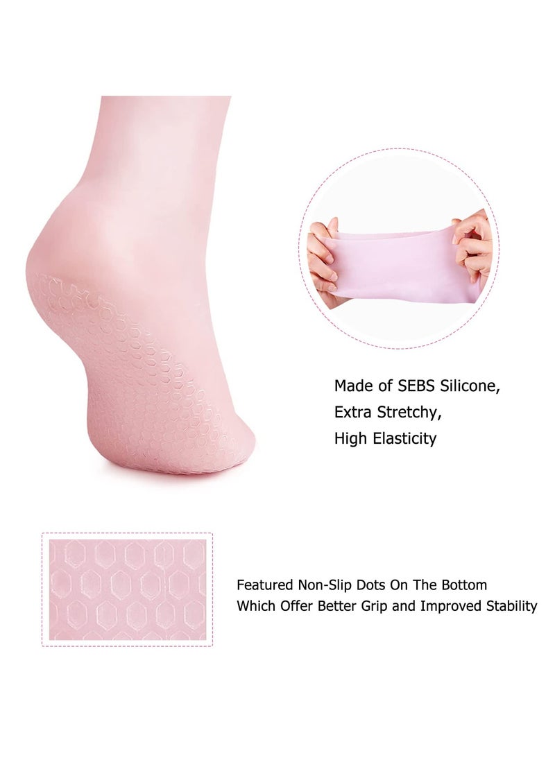 Chabeia - Moisturizing Silicone Socks – Aloe Gel Infused Foot Care for Cracked Heels & Dry Skin, Overnight Pedicure Socks for Women, Reusable Spa Softening Treatment - Image 1