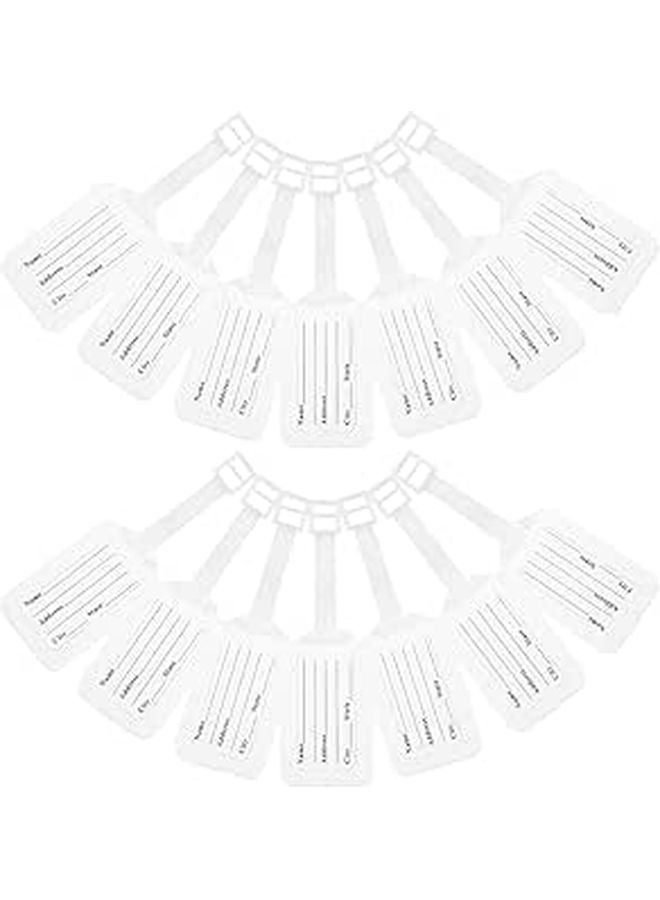 16 Pcs Sturdy White Luggage Key Tags 8 7x5cm For Travel Suitcases Baggage Identification - Image 1