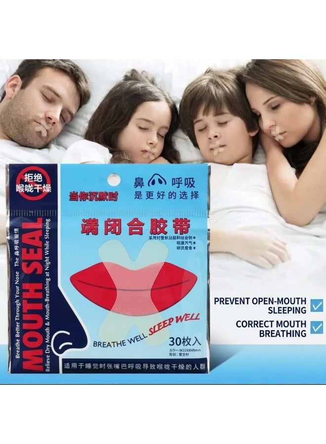 LAIAOCISI 30 Pack Sleep Tape Patch Hypoallergenic Breathable Tape Closed Mouth Patch Breathing Patch Micropore Tape Pain Free Removal Latex Free Gentle On Skin Medical Grade No Irritation - Image 1