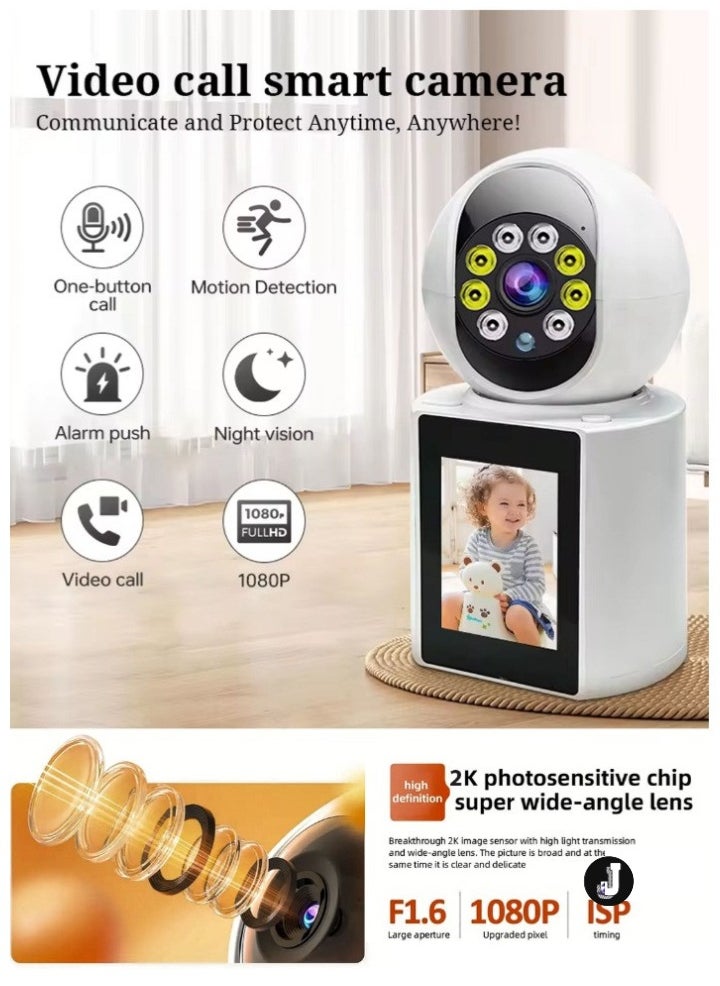 JAJEEK Home Office Security Camera – Full HD 1080P WiFi Surveillance with Two-Way Video Calling, 350° Motion Detection, Night Vision, and 32GB Card - Image 2