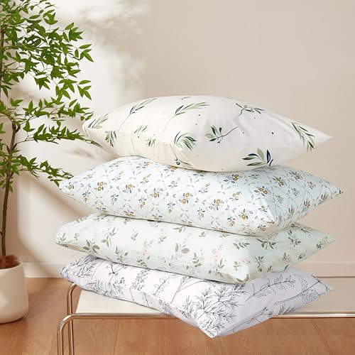 NookZuzu Standard Size Purple Flower Pillow Cases Set of 2, 20x26, Soft Breathable, Non Shrinking, Microfiber, Envelope Closure - Image 5