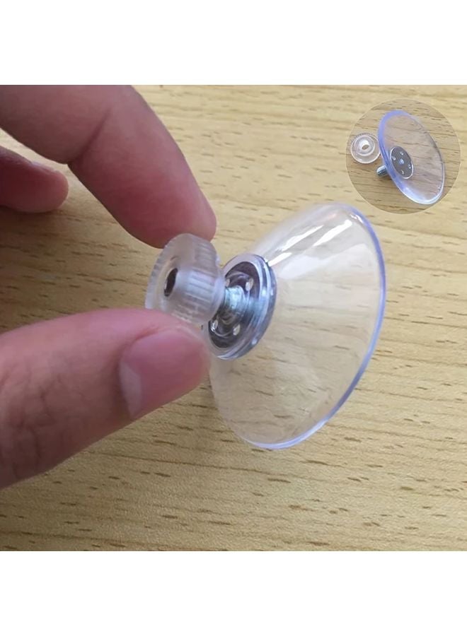 12pcs 1 26inch Transparent Suction Cup Hooks Strong Adhesive For Glass Mirrors - Image 5