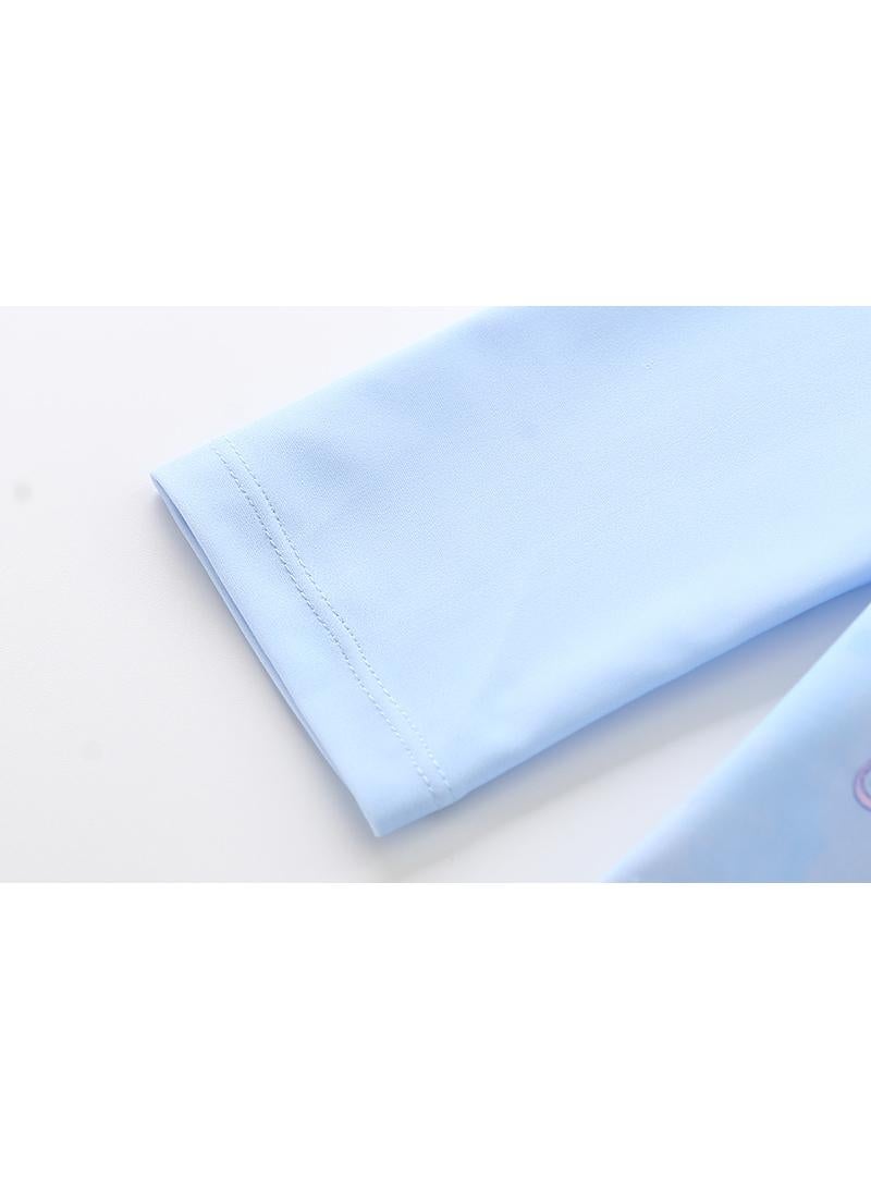 Y&D 2-Piece Long Sleeve Swimsuit Girl Set Mermaid Sun Protection Swimsuit Suitable For Middle-Aged And Young Children'S Swimsuits - Image 5