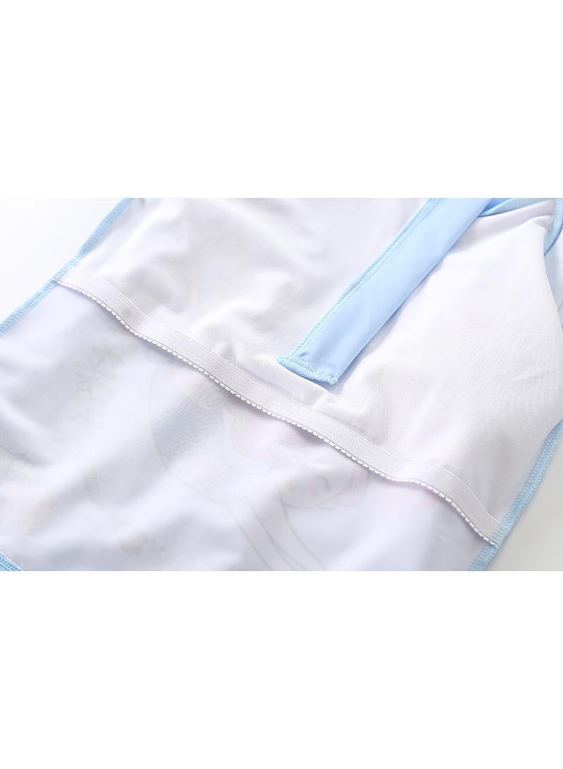 Y&D 2-Piece Long Sleeve Swimsuit Girl Set Mermaid Sun Protection Swimsuit Suitable For Middle-Aged And Young Children'S Swimsuits - Image 4