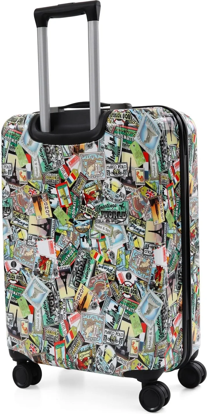 S-Invalid Brand Name Ultra Light Patterned 3 Piece Suitcase Set