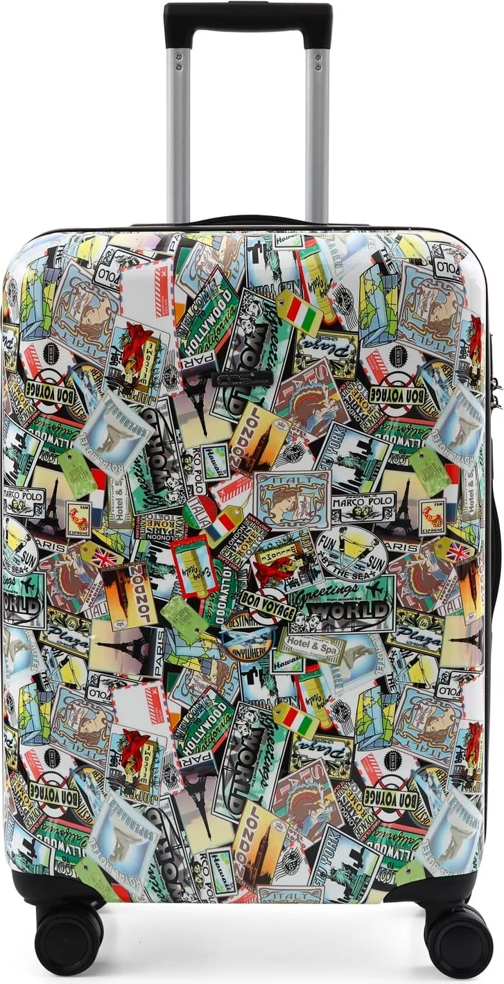 S-Invalid Brand Name Ultra Light Patterned 3 Piece Suitcase Set