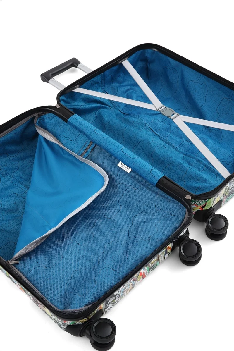 S-Invalid Brand Name Ultra Light Patterned 3 Piece Suitcase Set