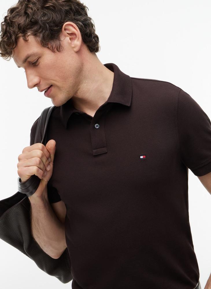 TOMMY HILFIGER 1985 Collection Flag Embroidery Regular Fit Polo Shirt - Image 2