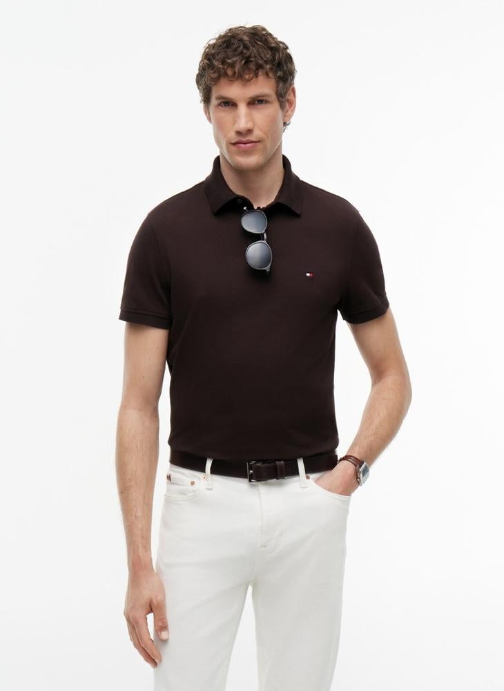 TOMMY HILFIGER 1985 Collection Flag Embroidery Regular Fit Polo Shirt - Image 1