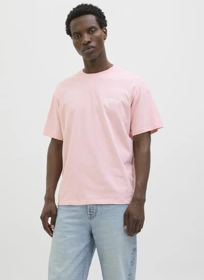 JACK & JONES Printed Crew Neck Regular Fit T-Shirt