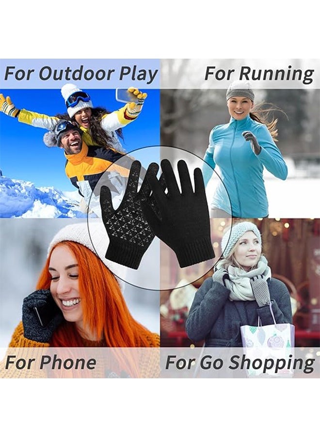 Winter Gloves, Glove for Men Women, Upgraded Touch Screen Texting Warm Running with Thermal Soft Knit Lining - Image 5