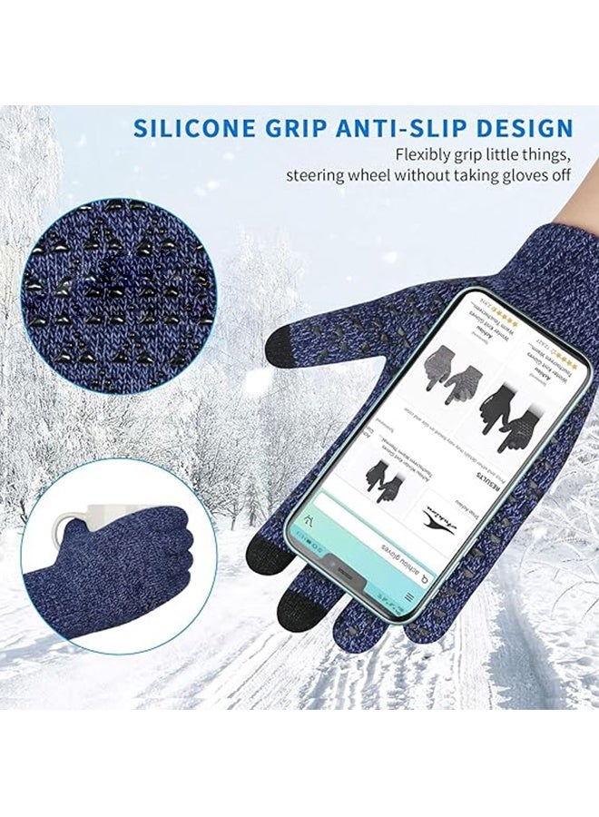Winter Gloves, Glove for Men Women, Upgraded Touch Screen Texting Warm Running with Thermal Soft Knit Lining - Image 2