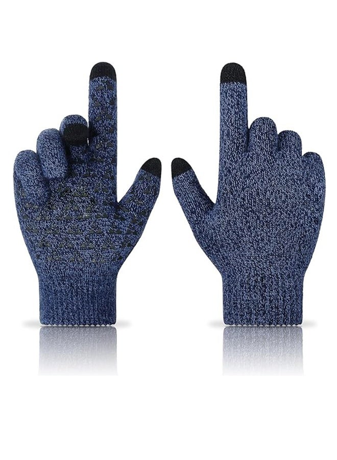 Winter Gloves, Glove for Men Women, Upgraded Touch Screen Texting Warm Running with Thermal Soft Knit Lining - Image 1