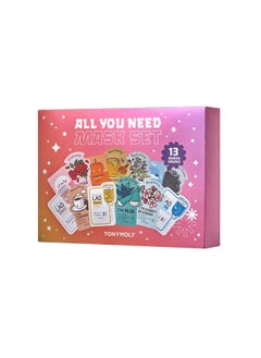 TONYMOLY TONYMOLY All You Need Mask Set, Hydrate & Refresh Skin, Sheet Masks for all Skin Types & Concerns, Variety Pack of 13 Masks  - Image 1